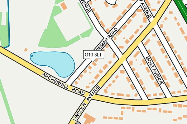 G13 3LT map - OS OpenMap – Local (Ordnance Survey)