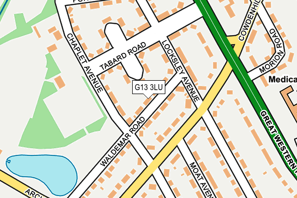 G13 3LU map - OS OpenMap – Local (Ordnance Survey)