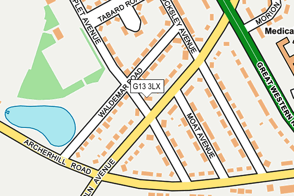 G13 3LX map - OS OpenMap – Local (Ordnance Survey)