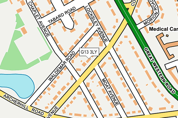 G13 3LY map - OS OpenMap – Local (Ordnance Survey)