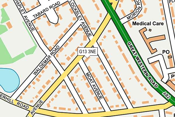 G13 3NE map - OS OpenMap – Local (Ordnance Survey)