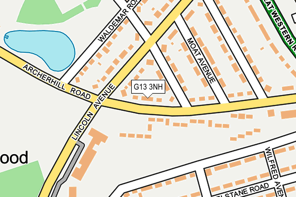 G13 3NH map - OS OpenMap – Local (Ordnance Survey)