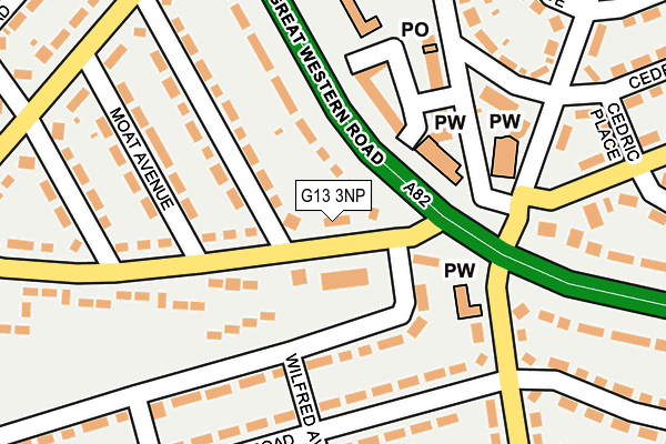 G13 3NP map - OS OpenMap – Local (Ordnance Survey)