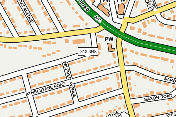 G13 3NS map - OS OpenMap – Local (Ordnance Survey)