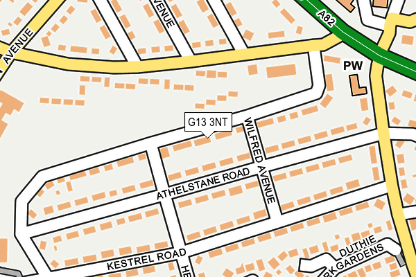 G13 3NT map - OS OpenMap – Local (Ordnance Survey)