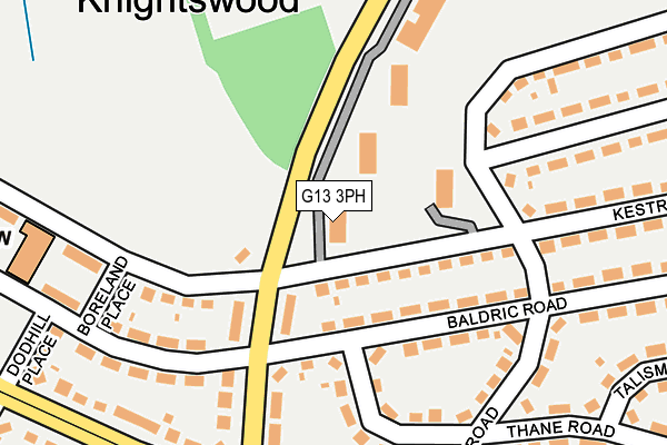 G13 3PH map - OS OpenMap – Local (Ordnance Survey)