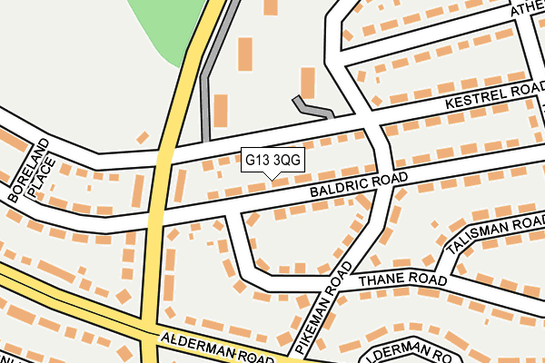 G13 3QG map - OS OpenMap – Local (Ordnance Survey)