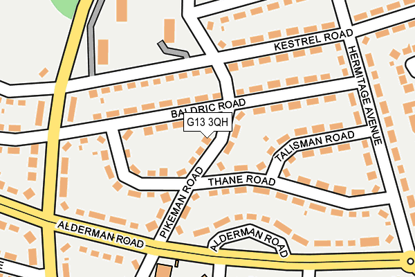 G13 3QH map - OS OpenMap – Local (Ordnance Survey)