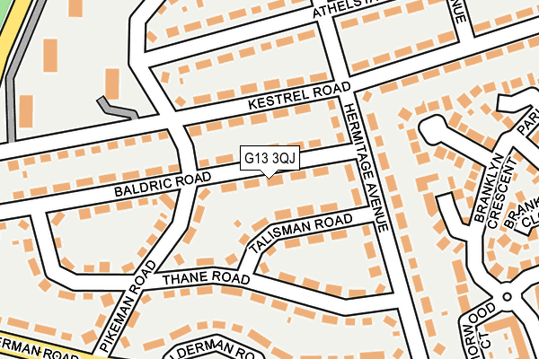 G13 3QJ map - OS OpenMap – Local (Ordnance Survey)