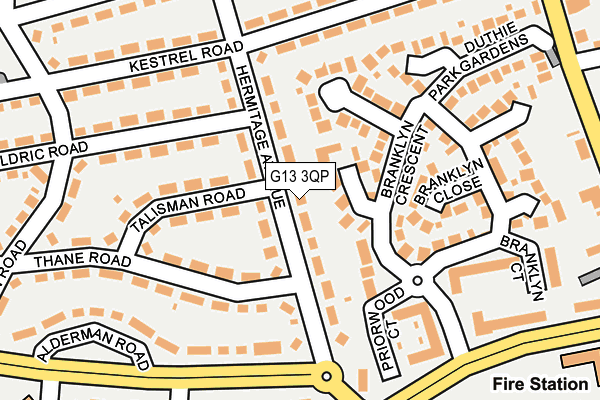 G13 3QP map - OS OpenMap – Local (Ordnance Survey)