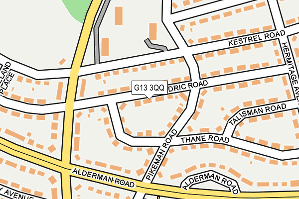 G13 3QQ map - OS OpenMap – Local (Ordnance Survey)