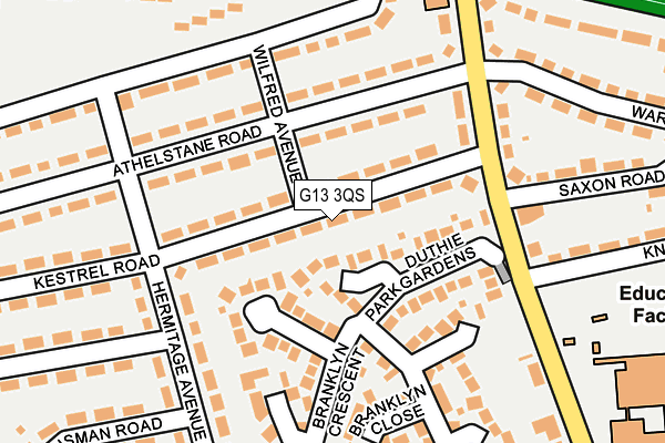 G13 3QS map - OS OpenMap – Local (Ordnance Survey)