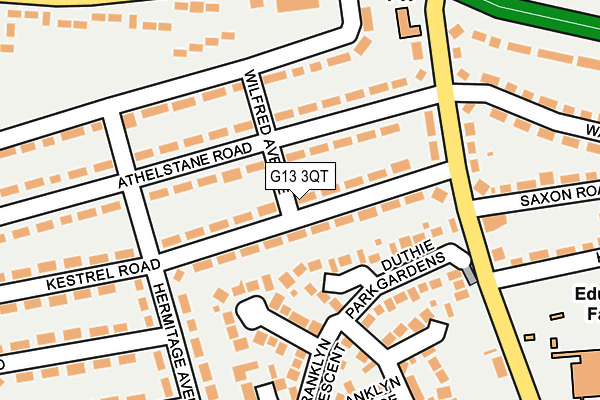 G13 3QT map - OS OpenMap – Local (Ordnance Survey)