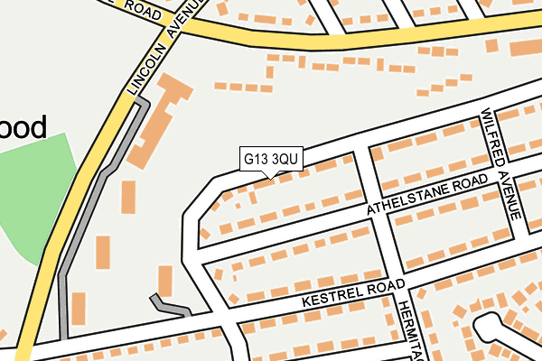 G13 3QU map - OS OpenMap – Local (Ordnance Survey)