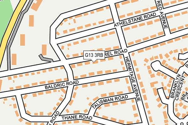 G13 3RB map - OS OpenMap – Local (Ordnance Survey)