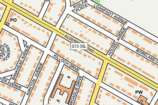 G13 3SL map - OS OpenMap – Local (Ordnance Survey)