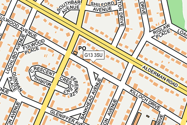 G13 3SU map - OS OpenMap – Local (Ordnance Survey)