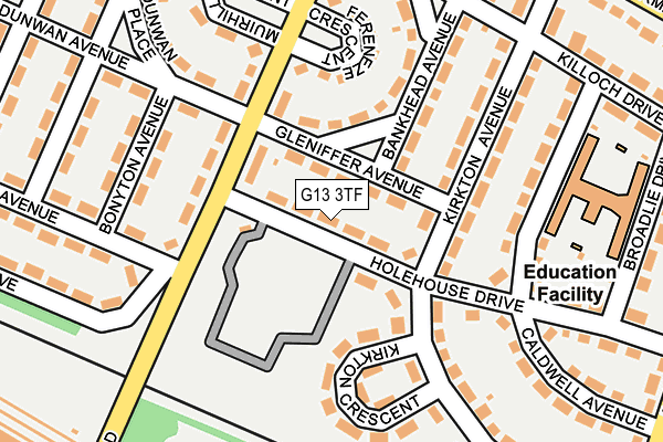 G13 3TF map - OS OpenMap – Local (Ordnance Survey)
