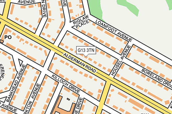G13 3TN map - OS OpenMap – Local (Ordnance Survey)