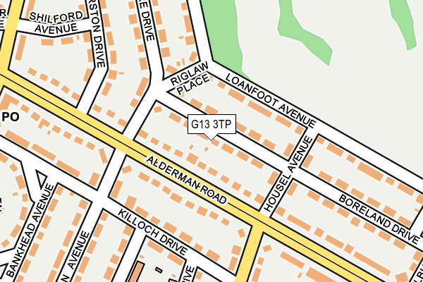 G13 3TP map - OS OpenMap – Local (Ordnance Survey)