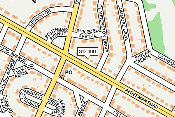 G13 3UD map - OS OpenMap – Local (Ordnance Survey)