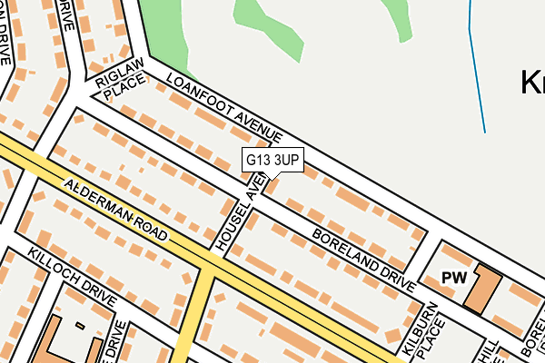 G13 3UP map - OS OpenMap – Local (Ordnance Survey)