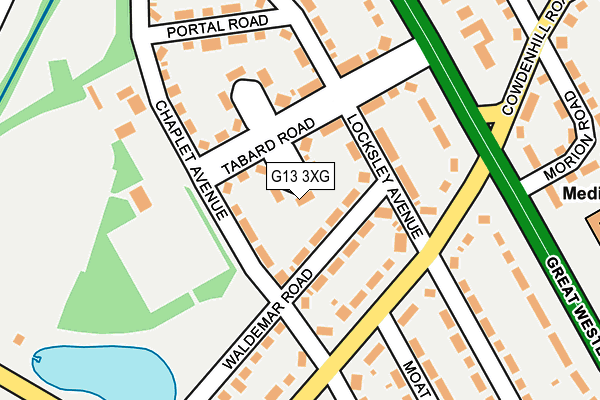 G13 3XG map - OS OpenMap – Local (Ordnance Survey)