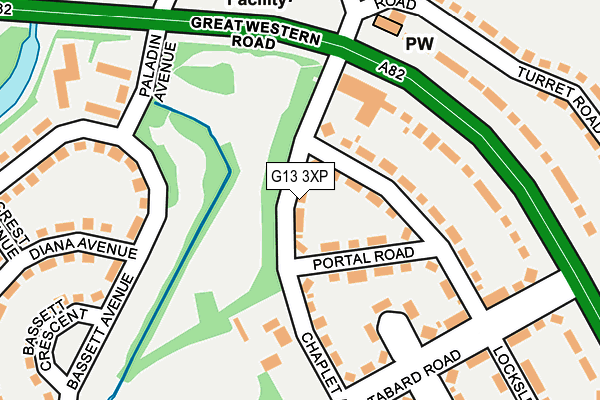 G13 3XP map - OS OpenMap – Local (Ordnance Survey)