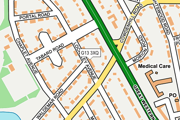 G13 3XQ map - OS OpenMap – Local (Ordnance Survey)