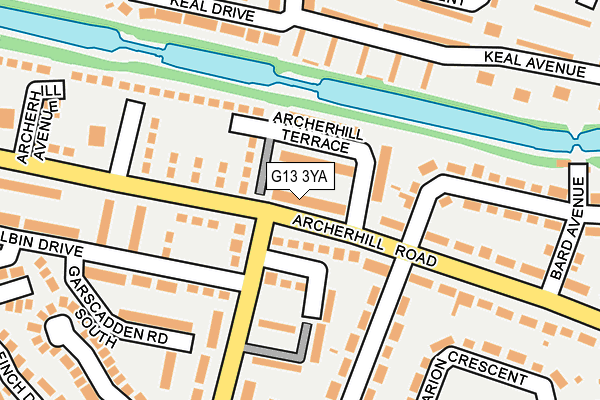 G13 3YA map - OS OpenMap – Local (Ordnance Survey)