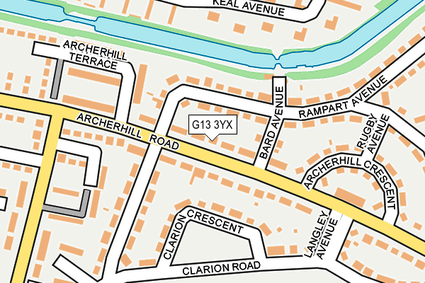 G13 3YX map - OS OpenMap – Local (Ordnance Survey)