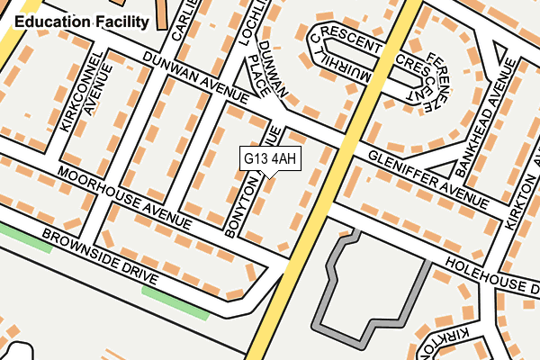 G13 4AH map - OS OpenMap – Local (Ordnance Survey)