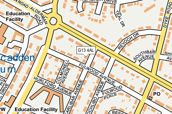 G13 4AL map - OS OpenMap – Local (Ordnance Survey)