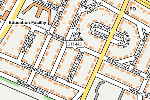 G13 4AQ map - OS OpenMap – Local (Ordnance Survey)