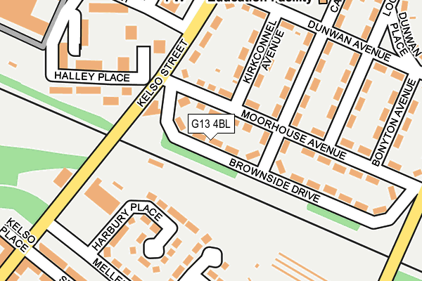G13 4BL map - OS OpenMap – Local (Ordnance Survey)