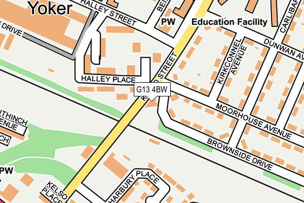 G13 4BW map - OS OpenMap – Local (Ordnance Survey)