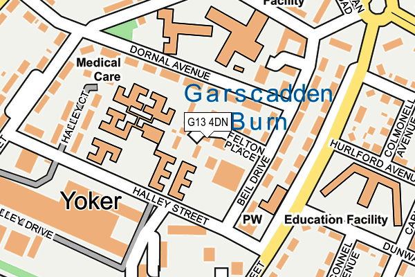 G13 4DN map - OS OpenMap – Local (Ordnance Survey)
