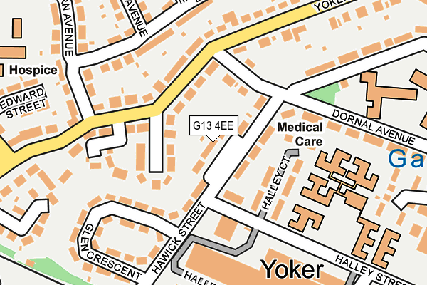 G13 4EE map - OS OpenMap – Local (Ordnance Survey)