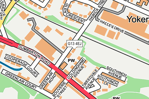 G13 4EJ map - OS OpenMap – Local (Ordnance Survey)