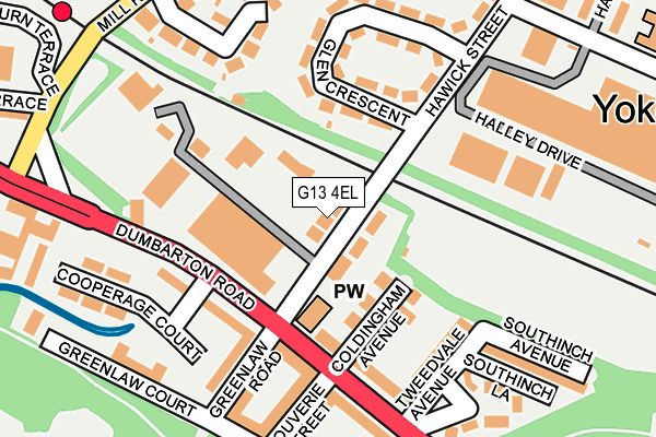 G13 4EL map - OS OpenMap – Local (Ordnance Survey)
