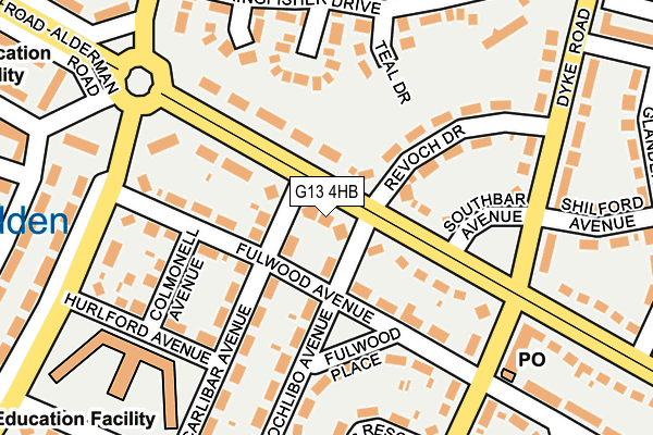 G13 4HB map - OS OpenMap – Local (Ordnance Survey)