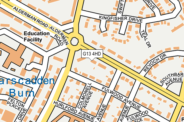G13 4HD map - OS OpenMap – Local (Ordnance Survey)