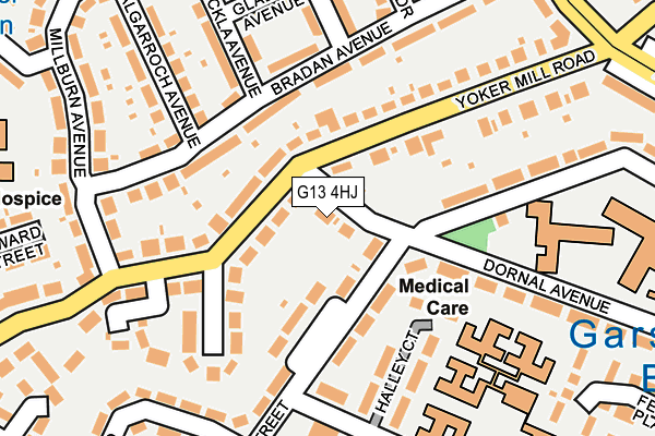 G13 4HJ map - OS OpenMap – Local (Ordnance Survey)