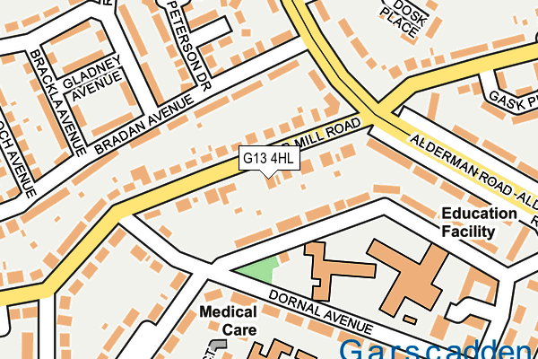 G13 4HL map - OS OpenMap – Local (Ordnance Survey)