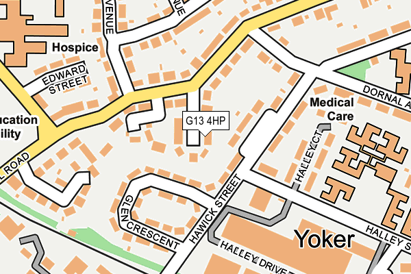 G13 4HP map - OS OpenMap – Local (Ordnance Survey)