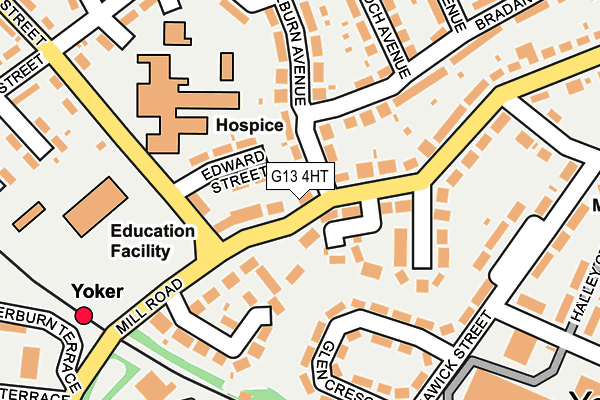 G13 4HT map - OS OpenMap – Local (Ordnance Survey)