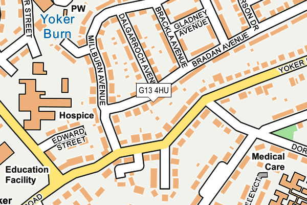 G13 4HU map - OS OpenMap – Local (Ordnance Survey)
