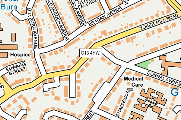 G13 4HW map - OS OpenMap – Local (Ordnance Survey)