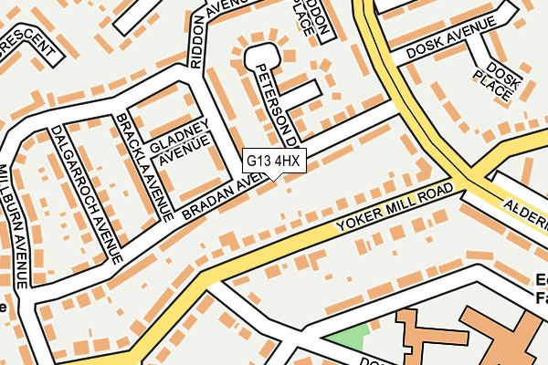 G13 4HX map - OS OpenMap – Local (Ordnance Survey)