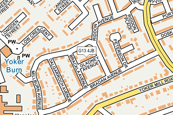G13 4JB map - OS OpenMap – Local (Ordnance Survey)